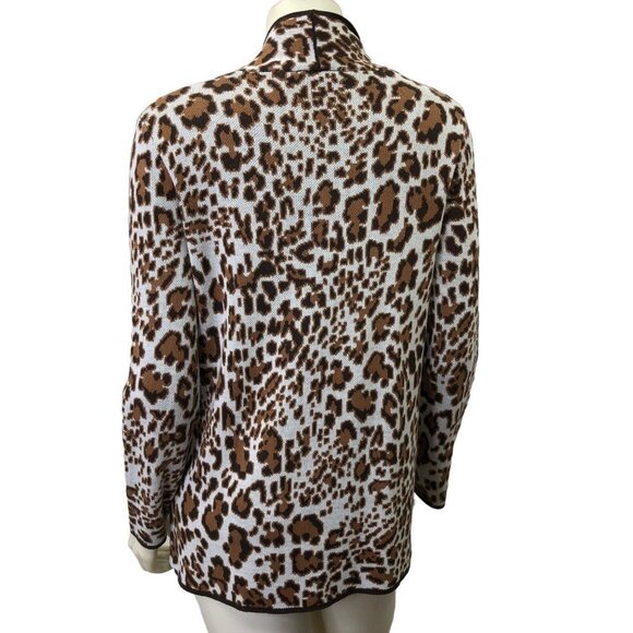ALLISON DALEY $69 ANIMAL PRINT OPEN CARDIGAN SWEATER SM NWT - Picture 6 of 8